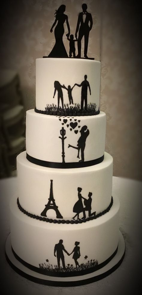 Wedding Cake Silhouette, Silhouette Wedding Cake, Silhouette Wedding, Mexican Fiesta Party, Fiesta Party, Tiered Cakes, Wedding Cake, Wedding Cakes, Bridal Shower