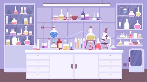 Scientist Background, Pink Laboratory, Laboratory Interior, Lab Background, Laboratory Background, Table Vector, Lab Ideas, Background School, Science Room