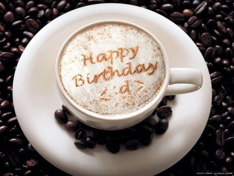 Happy Birthday Coffee, Happy Birthday Wishes Quotes, Coffee Images, Birthday Coffee, Coffee Pictures, Birthday Wishes Quotes, Birthday Card Template, Morning Tea, Happy B Day