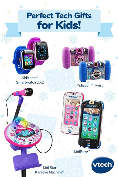 See All Perfect Tech Gifts For Kids This Holiday. Explore  VTech® Toys Including Smartwatches, Toy Devices and More! Toys For Preschoolers, Vtech Toy, Purple Watch, Electronic Gift Ideas, Thoughtful Gifts For Him, Unique Gifts For Kids, Tech Gift, Pink Phone, Tech Toys