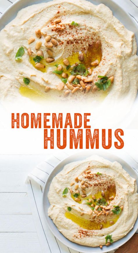 This easy homemade hummus recipe is delicious with warm pita bread or fresh vegetables. Here's our best hummus recipe and how to make homemade hummus! #hummus #homemade #easy #best #recipe #healthy #mealprep #snack #appetizer Best Hummus Recipe, Easy Hummus Recipe, Hummus Recipe Homemade, Delicious Dips, Easy Hummus, Healthy Appetizer Recipes, Couple Cooking, Homemade Hummus, Eating Tips