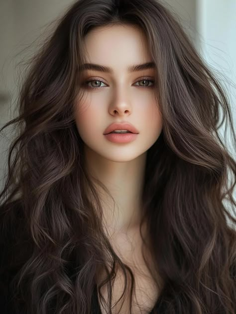 Perfect Face Woman, Hairstyle For Round Faces, Long Hairstyles For Round Faces, Diy Bridesmaid Hair, Beautiful Woman Face, Woman Face Photography, Soft Woman, Hairstyle For Chubby Face, Hair Styles For Round Faces