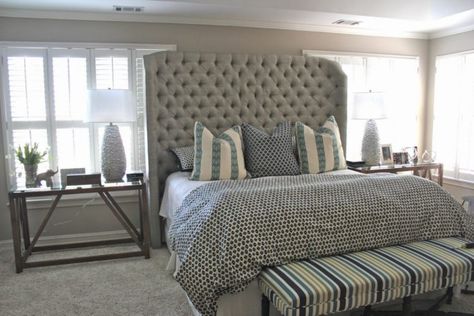 20 Stunning King Size Headboard Ideas Headboard Ideas Fabric, King Size Headboard Ideas, Gray Fabric Headboard, Tufted Bedroom Set, King Size Bed Headboard, Gray Upholstered Headboard, Quilted Headboard, Upholstered Headboard King, California King Headboard