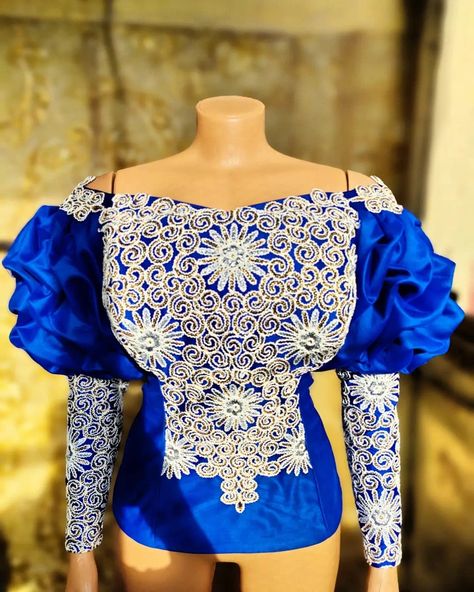 Two Rapper And Blouse, Lace Blouses And Wrapper For Women Nigerian, Women Lace Blouse For Wrapper, George Blouse Styles For Women, Blouse With Wrapper Styles, Blouse For Two Wrapper, African Lace Blouses For Women, Esty Style Wedding Dress, Nigerian Blouse Styles For Wrapper