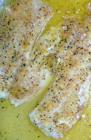 Fish Scampi Recipe, Baked Crappie Filets, Baked Crappie Recipe, Blue Gill Recipes, Crappy Fish Recipes, Baked Bluegill Fish Recipes, Baked Blue Gill Fish Recipes, Crappie Patties, Blue Gill Fish Recipes