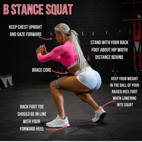 B Stance Rdl Form, B Stance Squat, Squat Form, Competition Prep, Best Workout Plan, Thick And Fit, Bust A Move, Leg And Glute Workout, Legs Day