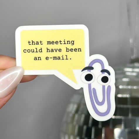 Clippy Sticker, Corporate Humor, Office Lingo, Work Humor, Laptop Stickers, Gift for Friend - Etsy Corporate Stickers, Nerd Stickers, Corporate Humor, Office Stickers, Office Fun, Graphic Design Humor, Work Stickers, Norfolk Va, Sticker Ideas