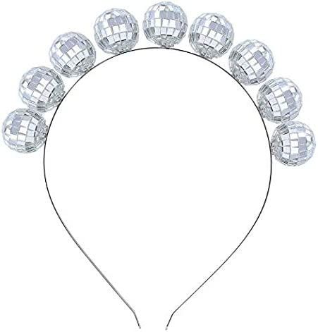 Amazon.com: Coucoland Vintage Disco Ball Headband 1970s Disco Costume Headpiece for Disco Party (Silver) : Beauty & Personal Care Disco Ball Head, Bridal Shower Headband, Vintage Disco Ball, Alien Headband, How To Wear Headbands, Disco Ball Light, Disco Costume, 1970s Disco, Festival Headband