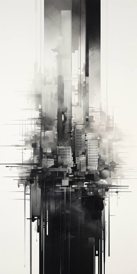 Abstract Charcoal Art Inspiration, Architecture Abstract Art, Abstract City Painting, Abstract Buildings, Amoled Wallpapers, Texture Drawing, Cool Pictures For Wallpaper, Architecture Wallpaper, Abstract City