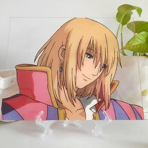 Anime glass painting Howl Glass Painting How'ls Moving Castle Anime Art Aesthetic anime pastel anime Glass Painting Glass Painting Characters, Studio Ghibli Glass Painting, Glass Painting Designs Anime, Ghibli Glass Painting, Cartoon Glass Painting, Anime Glass Art, Anime Glass Painting, Sick Drawings, Miyazaki Art