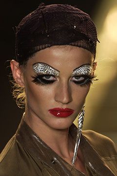 John Galliano for The House of Dior,  Spring/Summer 2003,  Ready-to-Wear Galliano Couture, Editorial Make-up, Christian Dior Makeup, Billy B, Drag Make-up, Avant Garde Makeup, Runway Makeup, Kids Makeup, Dior Makeup