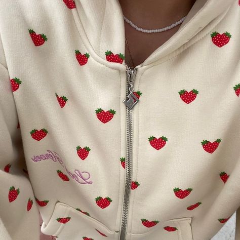 ₍ ᐢ.ˬ.ᐢ₎˚୨୧ me and yves are literally married - - ₊˚ପ⊹ - 🏷️ #explore #foryou #aesthetic #pfp #red Strawberry Shirt Aesthetic, Strawberry Print Clothes, Strawberry Fashion Aesthetic, Strawberry Themed Clothes, Strawberry Shirt Outfit, Strawberry Clothes Aesthetic, Strawberry Girl Outfit, Strawberry Merch, Strawberry Aesthetic Outfit