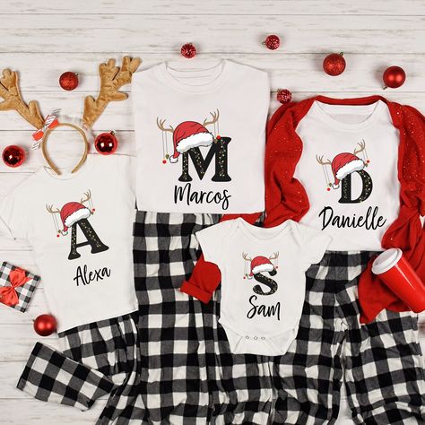 Christmas Names, Name Christmas, Christmas Gathering, Family Christmas Shirts, Christmas Family, Dtg Printing, Christmas Tees, Custom Christmas, Christmas Design