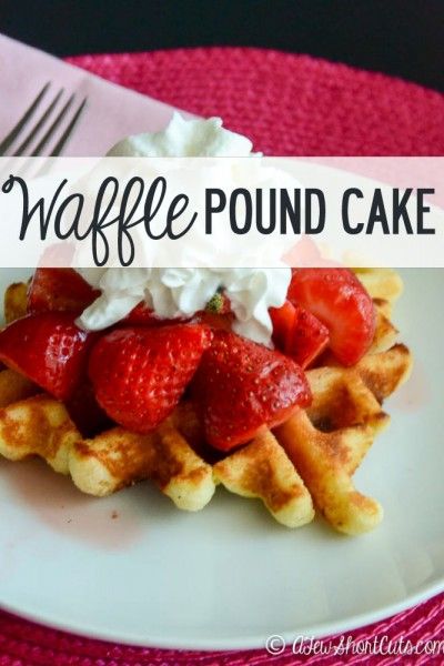 This is the holy grail of awesomeness! I bought some strawberries at the grocery store because it is ... Cake Waffles, Waffle Iron Recipes, Waffle Cake, Pound Cake Recipe, Breakfast Waffles, Yes It Is, Delicious Breakfast Recipes, Brain Food, Pound Cake Recipes