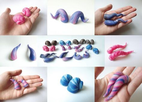 Clay horns add magnets to attach to your dolls head Polymer Clay Horns, Ren Faire Outfits, Eye Opening, Jointed Dolls, Doll Tutorial, Polymer Clay Projects, Clay Ideas, Doll Head, Cold Porcelain