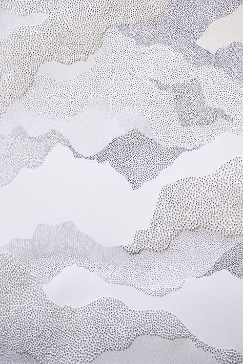 Inspiration | Texture | Tactile Pin Prick Textured Art | Monochrome | Pale | Cloud Pattern | Patterned Clouds Clouds Pattern, Art Texture, Texture Art, Visual Artist, Wall Collage, Textures Patterns, Paper Art, Abstract Painting, Oeuvre D'art