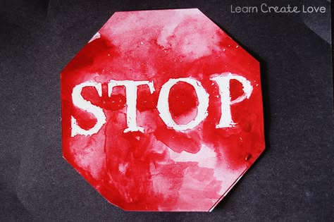 Stop Sign Printable Craft from http://learncreatelove.com Stop Sign Activities For Preschool, Stop Sign Craft, Stoplight Craft, Stop Sign Craft Preschool, Street Signs Preschool Art, Stop Sign Art Preschool, Traffic Signal Craft For Kids, Traffic Signal Activity For Preschool, Stop Signs Painted