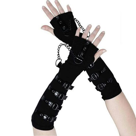 Cute Gifs, Dark Punk, Outfit Png, Emo Outfits, Alternative Outfits, Fingerless Gloves, Arm Warmers, Fashion Magazine, Aesthetic Pictures