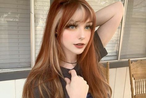 Color Block Hair, Real Happiness, Ginger Hair Color, Dyed Hair Inspiration, Pretty Hair Color, Hair Color And Cut, Dye My Hair, Hair Reference, Hair Inspiration Color