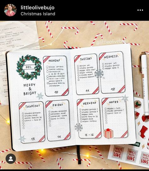 18 Christmas Bullet Journal Ideas For Your Inspiration. | Angela Giles Bullet Journal Christmas, December Bullet Journal, Bullet Journal Page, Bullet Journal 2020, Bujo Planner, Bullet Journal Spreads, Bullet Journal 2019, Bullet Journal Cover Ideas, Bullet Journal Notes