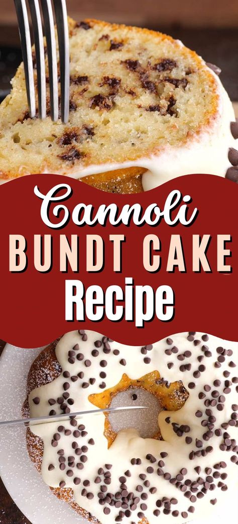 Cannoli Frosting, Easy Cannoli, Bunt Cake Recipe, Bundt Pan Recipes, Bundt Cake Recipes, Easy Bundt Cake Recipes, Bundt Recipes, Easy Bundt Cake, Nothing Bundt Cakes