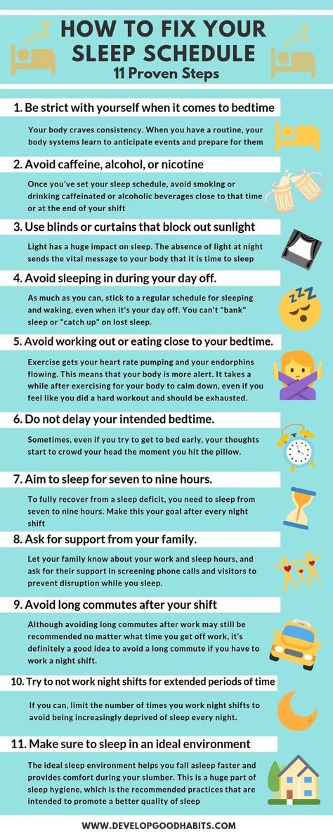 How to fix your sleep schedule — 11 proven steps to repairing your sleep schedule so that you get better sleep. |   Sleep is essential to a healthy lifestyle. Not only does sleep contribute to health, but when we are well-rested we make better decisions and learn better (and faster). If you want more quality sleep time it is important to create a sleep schedule “habit” that is right for you and your personal lifestyle. This sleep schedule infographic the basics of creating a good sleep routine How Can I Sleep, Sleeping Hacks, Healthy Sleep Habits, Ways To Sleep, Sleep Remedies, Sleep Health, Sleep Routine, How To Get Better, Sleep Schedule