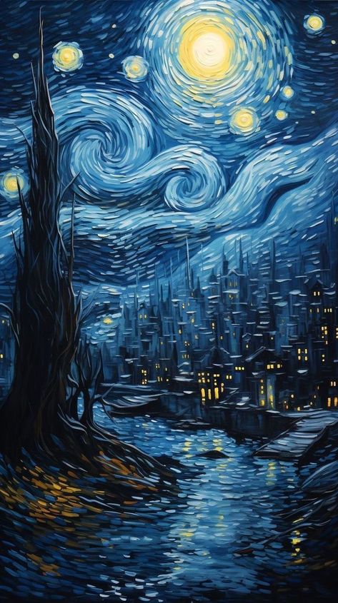 Night Wallpapers, Starry Night Wallpaper, Wal Paper, Most Famous Paintings, Time Space, The Starry Night, Famous Paintings, Aesthetic Life, Art Gallery Wallpaper