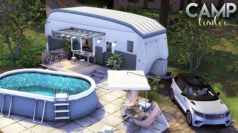 Mod Pool, Sims 4 Apartment, The Sims 4 Sims, Sims4 House, Sims Challenge, Sims 4 Sims, The Sims 4 Lots, Camp Trailer, Sims 4 Cas Mods