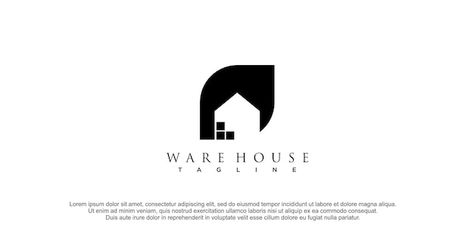 Warehouse logo design with creative desi... | Premium Vector #Freepik #vector #logo #business #car #abstract Warehouse Logo Design Ideas, Warehouse Logo Design, Business Car, Flyer Design Inspiration, Logo Business, Vector Logo, Flyer Design, Design Template, Premium Vector