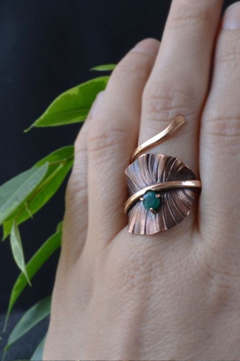 Mixed Metal Ring Stack, Gold Thumb Ring, Elven Style, Ring Texture, Mixed Metal Ring, Bronze Wedding, Silversmithing Jewelry, 7th Wedding Anniversary, Copper Jewellery