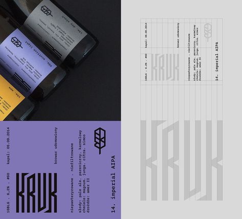 Kruk (Crow) Home Brewery | Dieline Model Requirements, Communication Quotes, Package Design Inspiration, Home Brewery, Good Beer, Craft Logo, Wine Label Design, Create A Brand, Tea Brands