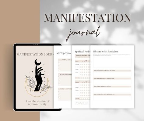 I created this manifestation journal to help people manifest easily! Manifestation Notebook, Journal Goals, Spiritual Goals, Goal Tracking, Spiritual Journals, Manifestation Journal, Help People, Journal Notebook, Law Of Attraction