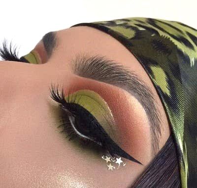 Army Makeup, Camo Makeup, Camouflage Makeup, Makeup Morphe, Makeup Looks For Green Eyes, Fall Makeup Looks, Green Makeup, Eye Makeup Designs, Colorful Eye Makeup