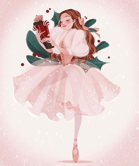 Ballet Concert, Ballet Illustration, Nutcracker Characters, Ballet Drawings, Ballerina Art, Ballet Art, Nutcracker Ballet, Pinturas Disney, Christmas Characters