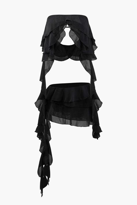 Details Occasion: Casual, Vacation Category: Sets Composition: 80% Polyester, 20% Cotton Sheer: Not Sheer Color: Black Tube Top And Mini Skirt, Y2k Fashion Outfit, Mini Skirt Set, Baby Tees Y2k, Kpop Fashion Outfits, Floral Dress Summer, Stage Outfits, Kpop Outfits, Kpop Fashion