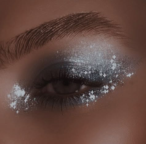 Nyx Aesthetic, Twitter Questions, Plated Prisoner, Silver Eye Makeup, Ball Makeup, Make Up Gold, Silver Makeup, Rhinestone Makeup, Glitter Eye Makeup