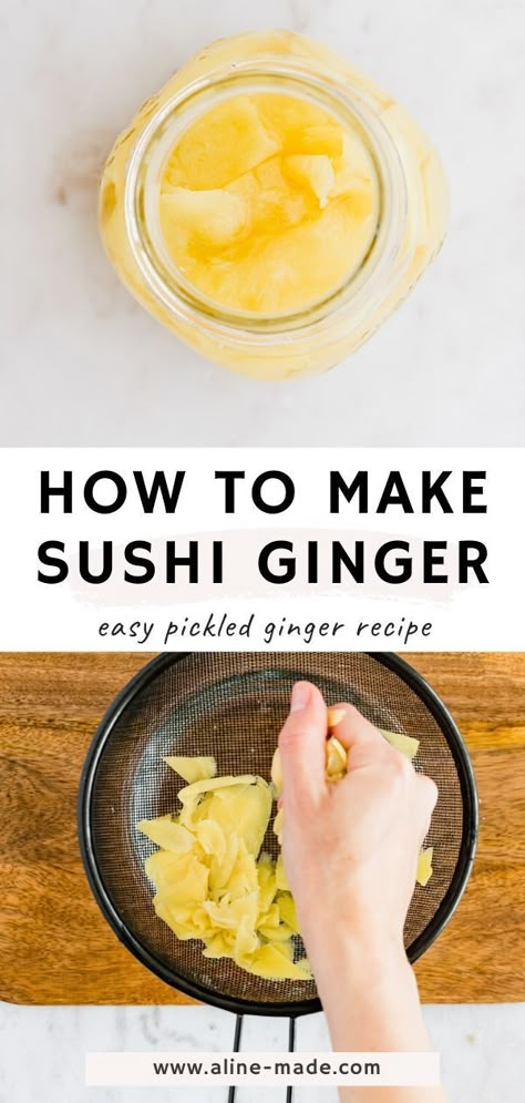 Homemade Asian Food, Sushi Ginger, Sushi Sauce, Ginger Recipe, Sushi Recipes Homemade, Easy Sushi, Sushi At Home, Sushi Night, Homemade Sushi