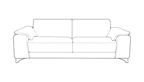 Couch Clipart, Room Vector Illustration, Living Room Vector, Furniture For Living Room, Vector Art, Line Art, Living Room Furniture, Vector Free, Vector Illustration