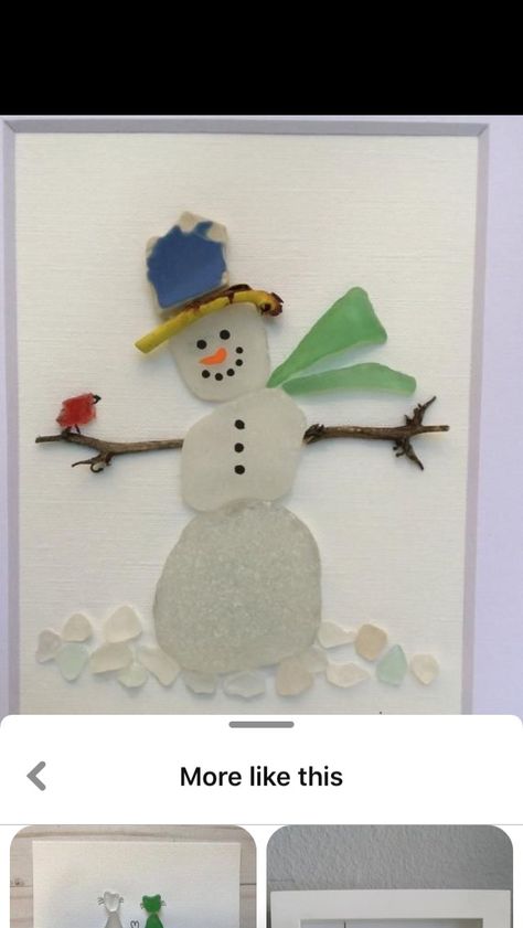 Glass Art Diy, Sea Glass Diy, Sea Glass Artwork, Christmas Pebble Art, Sea Glass Art Diy, Sea Glass Art Projects, Beach Glass Crafts, Art Coquillage, Sea Crafts