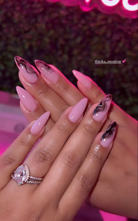 Girly Acrylic Nails, Her Nails, Work Nails, Classy Acrylic Nails, Short Square Acrylic Nails, Acrylic Nails Coffin Pink, Almond Nail, Unique Acrylic Nails, Nails 2023