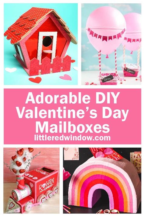 Valentine Mailbox Craft, Diy Valentine's Mailbox, Card Mailbox, Diy Card Box, Valentine Paper Crafts, Valentines Diy Kids, Valentines Day Cards Diy, Valentine Card Box, Diy Mailbox