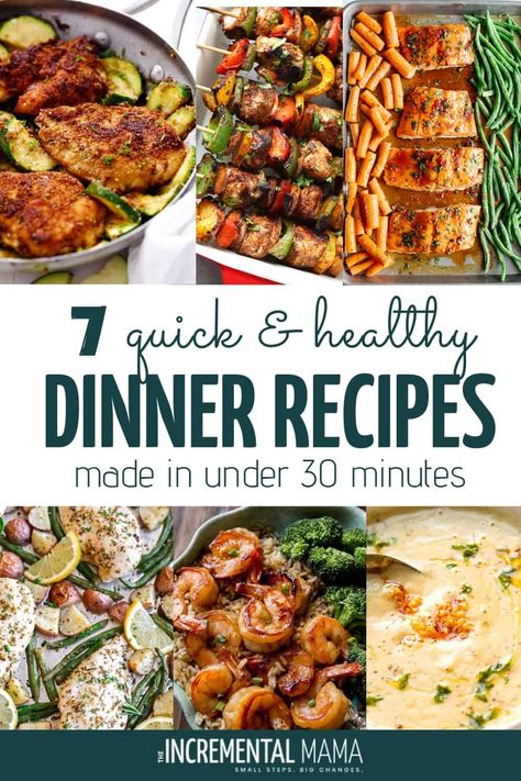 Dinner Recipes Under 30 Minutes, Quick And Healthy Dinner Recipes, Recipes Under 30 Minutes, Quick Healthy Dinner Recipes, Quick Dinner Recipes Healthy, Clean Dinner Recipes, Clean Dinners, Best Healthy Dinner Recipes, Healthy Recipes Clean