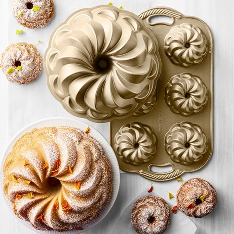 Nordic Ware Nonstick Cast Aluminum Pirouette Bundt Pan | Williams Sonoma Nordic Ware Pans, Nordicware Pans, Nordic Bakeware, Nordic Ware Bundt Pan, Making Bacon, Royal Kitchen, Shaped Cake Pans, Baking Secrets, How To Make Bacon