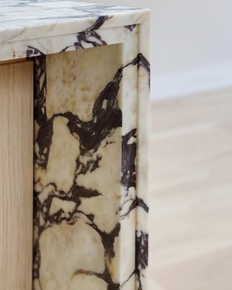 Beaux Arts Architecture, Adam Hunter, Calacatta Viola Marble, Viola Marble, Waterfall Island, Calacatta Viola, Powder Room Vanity, Marble Detail, Joinery Details