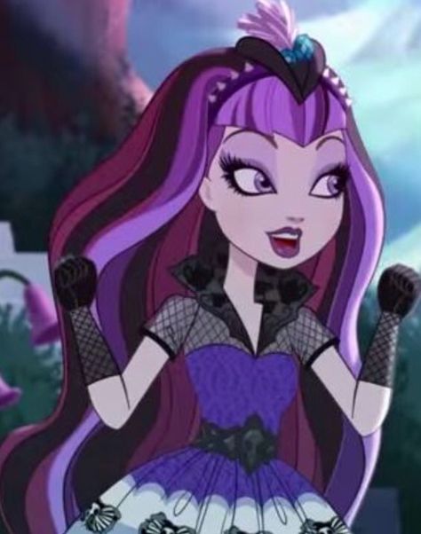 And they STILL haven't made a Raven Queen hat-tastic tea party doll! Can't they see? She is Gorgeous! Raven Queen Makeup, Ever After High Raven Queen, Spring Unsprung, Ever After High Rebels, Hearts Day, Lizzie Hearts, Kawaii Disney, Raven Queen, Cartoon Profile Pictures