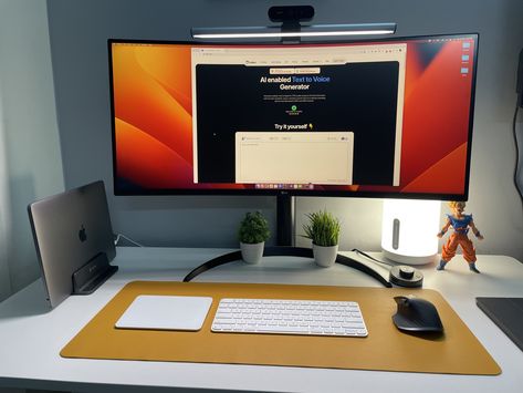 Setup: - M1 MBP 2020 - LG 34' Ultrawide monitor - Apple magic keyboard - Magic trackpad - Logitech MX Master 3 Lg Ultrawide Monitor Setup, Curved Monitor Setup, Mx Master 3, Lg Monitor, Magic Trackpad, Apple Magic Keyboard, Diy Room Decor For Teens, Magic Keyboard, Desktop Setup