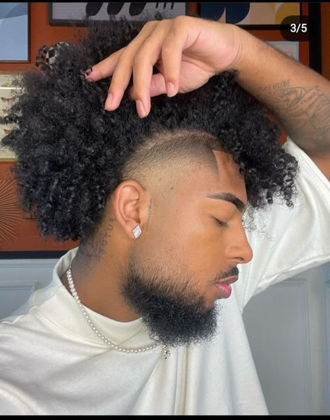 Black Man Mullet, Afro Undercut Mens, Drop Fade Dreads, Taper Fade Curly Hair Black Men, Black Man Haircut Curly Afro, Long Afro Hairstyles Men, Drop Fade Haircut Black Men, Afro Mullet Black Man, Long Afro Hair Men