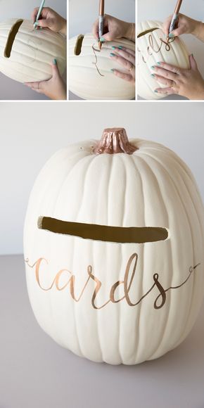 Fall Wedding Cards, Rustic Wedding Decorations, Halloween Themed Wedding, Wedding Card Box, Foam Pumpkins, Wedding Themes Fall, Fall Wedding Decorations, Baby Shower Pumpkin, Card Box Wedding