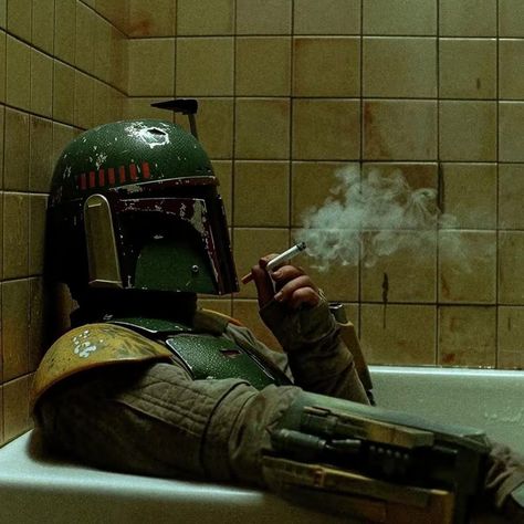 Boba Fett Art, Star Wars Parody, Funny Star Wars, Bobba Fett, Star Wars Background, Star Wars Characters Pictures, In The Bathtub, Star Wars Wallpaper, Neue Outfits