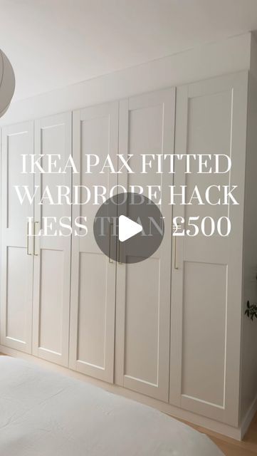 Bedroom Ideas Pax Wardrobe, Ikea Pax Wardrobe With Sliding Doors, Wardrobe Design Built In, Fitted Ikea Pax Wardrobes, Ikea Pax Fitted Wardrobe, Painting Pax Wardrobe Doors, Ikea Pax Fitted Wardrobe Hack, Ikea Pax Mudroom Ideas, Wardrobe Next To Door